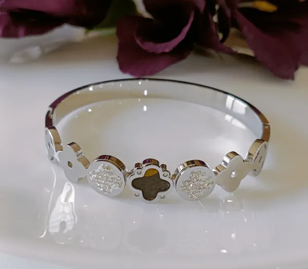 Stainless_Steel_Silver_Plated_Multi_Clover_Kada-_STKD_3062_For_Women_&_Girls