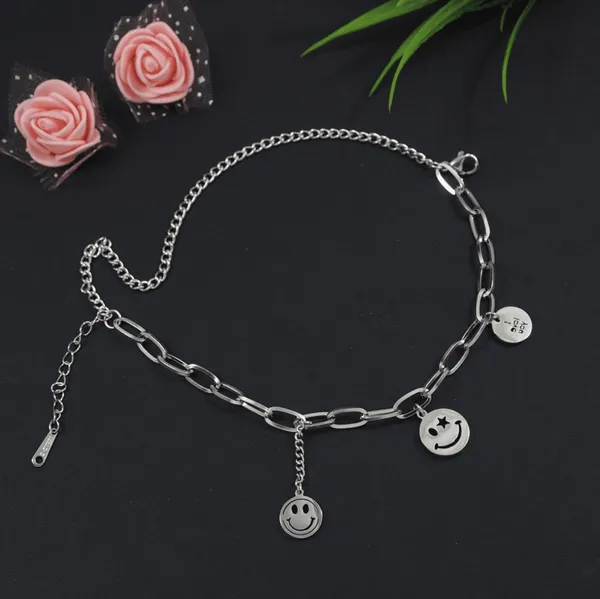 Stainless_Steel_Silver_Plated_Smiley_Face_Charm_Bracelet-_ST_For_Women_&_Girls