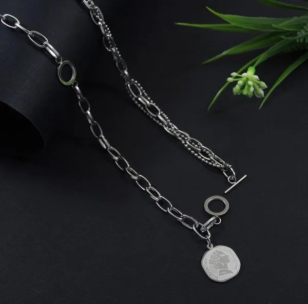 Stainless_Steel_Silver_Plated_Thick_Chain_Double_Layered_Eli_For_Women_&_Girls
