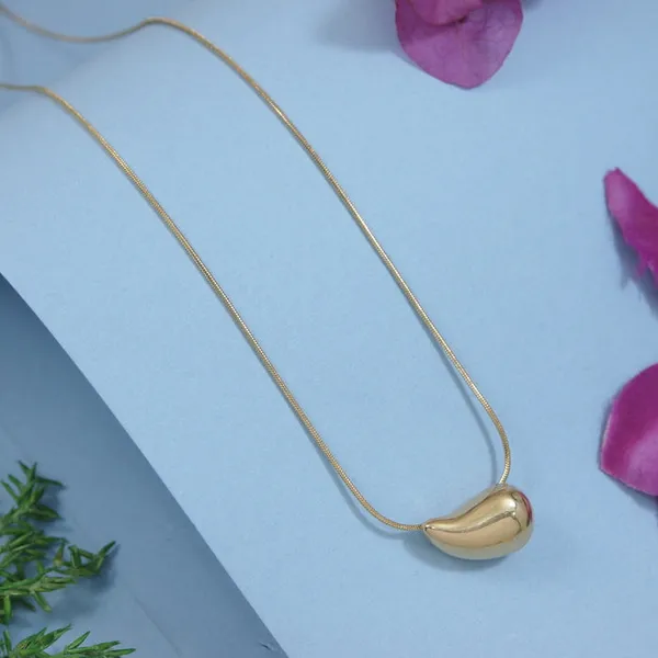 Stainless_Steel_Tear_Drop_Pendent_Necklace_For_Women_&_Girls