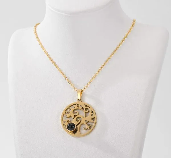Stainless_Steel_Tree_Projection_Pendent_Necklace_-_STNK_5016_For_Women_&_Girls