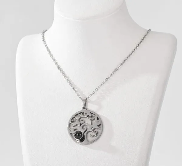Stainless_Steel_Tree_Projection_Pendent_Necklace_-_STNK_5016_For_Women_&_Girls