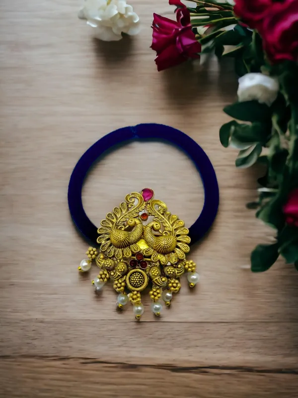 Temple_Brooch_Rubber_Band_For_Women_For_Women_&_Girls
