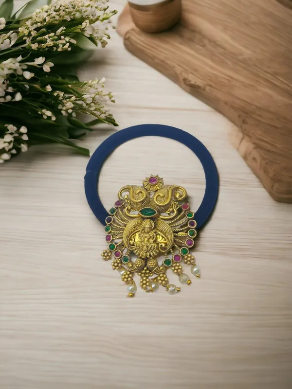 Temple_Brooch_Rubber_Band_For_Women_For_Women_&_Girls