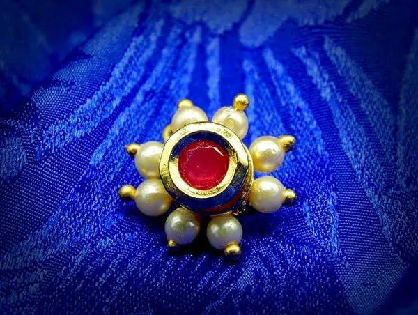 Gold-Plated_Ruby_Kundan_Stone_Studded_Clip-On_Traditional_Nose_Pin_No_Piercing_Required_For_Women_&_Girls