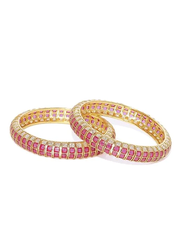 Traditional_Gold-Plated_Bangles_with_Ruby_Princess_Cut_Ameri_For_Women_&_Girls