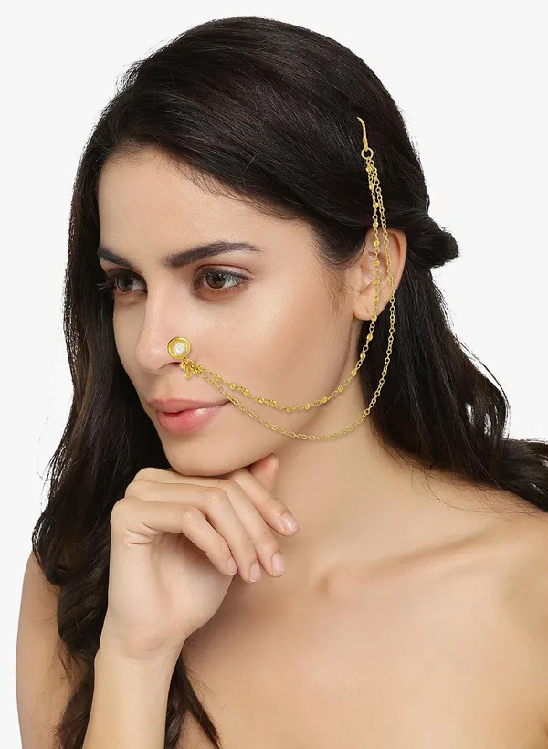 Traditional_Gold-Plated_Kundan_Nath_Nose_Ring_With_Dual_Chai_For_Women_&_Girls