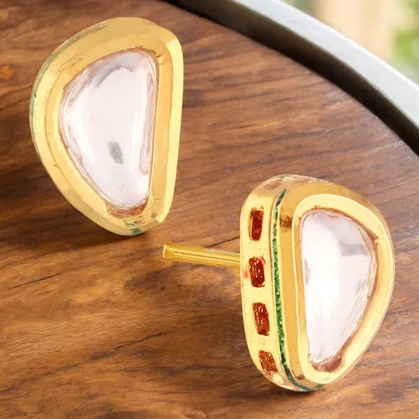 Traditional_Gold-Plated_Vilandi_Kundan_Stud_Earrings_Back_enameled_For_Women_&_Girls