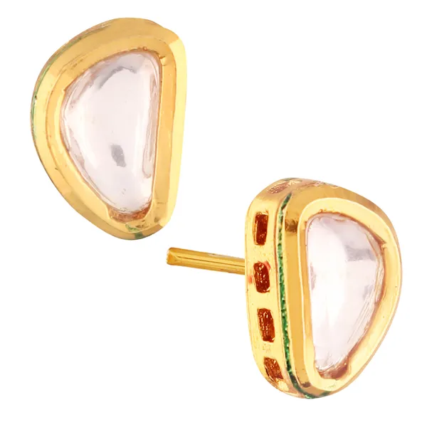 Traditional_Gold-Plated_Vilandi_Kundan_Stud_Earrings_Back_enameled_For_Women_&_Girls
