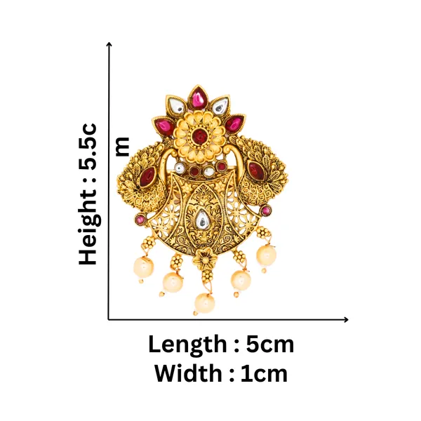 Traditional_Temple_Peacock_Design_Gold-Plated_Hair_Barrette_with_Pearl_Accents_For_Women_&_Girls