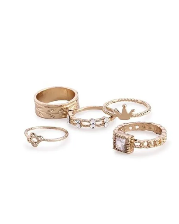 TRENDISIA_Contemporary_Style_Inspired_Gold_Plated_Minimal_Design_Semi_Prcecious_Rhinestones_Studded_Finger_Rings_Combo_Pack_of_Five__For_Women_&_Girls