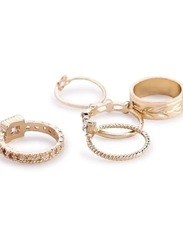 TRENDISIA_Contemporary_Style_Inspired_Gold_Plated_Minimal_Design_Semi_Prcecious_Rhinestones_Studded_Finger_Rings_Combo_Pack_of_Five__For_Women_&_Girls