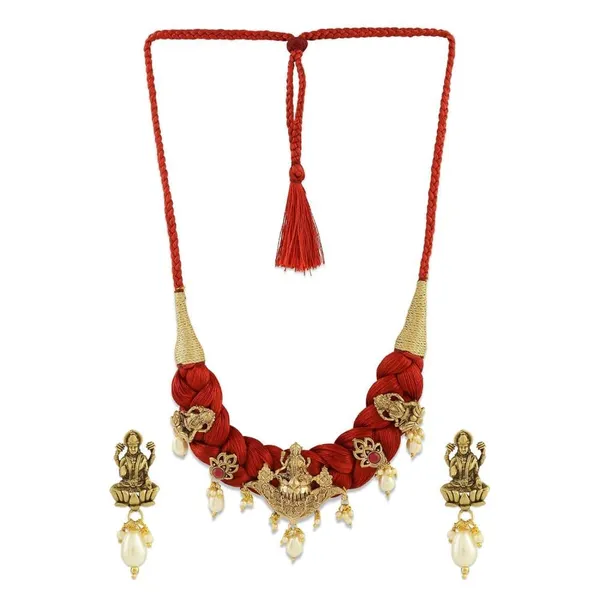 Temple_Inspired_Silk_Thread_Necklace_Set_For_Women_&_Girls