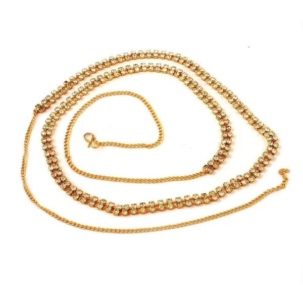 Gold_Plated_Rhinestone_Waist_Belt_For_Women_&_Girls