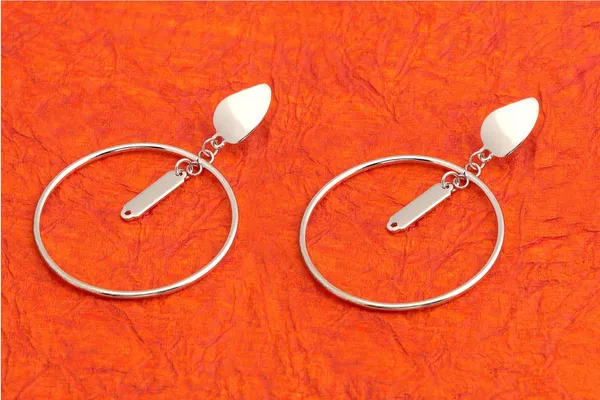 Silver_Plated_Geometrical_Ring_Shape_Drop_Earring42_For_Women_&_Girls