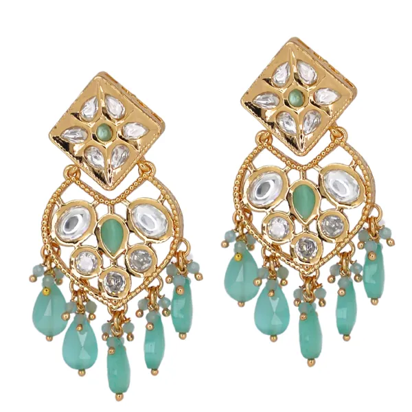 Kundan_Polki_Earrings_with_pastel_green_Drops_For_Women_&_Girls