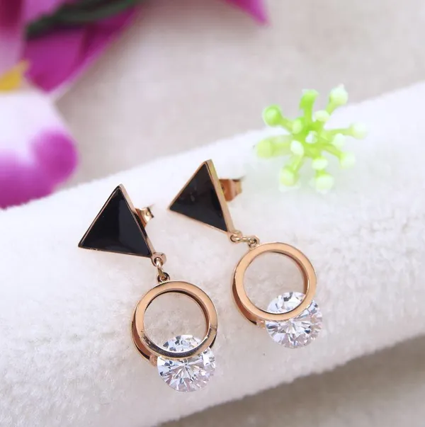 Stainless_Steel_Rosegold_Plated_Round_Cubic_Zicron_Drop_Earring__4039_For_Women_&_Girls