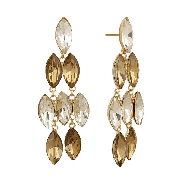 Elegant_Gold_&_Champagne_Crystal_Chandelier_EarringsGlamorous_Dangle_Earrings_For_Women_&_Girls
