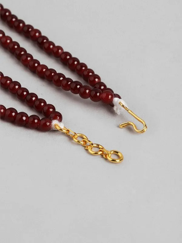 GoldPlated_Kundan_&_Red_Beaded_Necklace_Set_with_Matching_Earrings_For_Women_&_Girls
