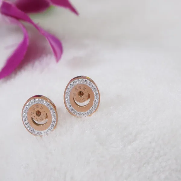 Stainless_Steel_Rosegold_Plated_Roman_Numerals_Half_Moon_Shaped_Stud_Earring__3852_For_Women_&_Girls