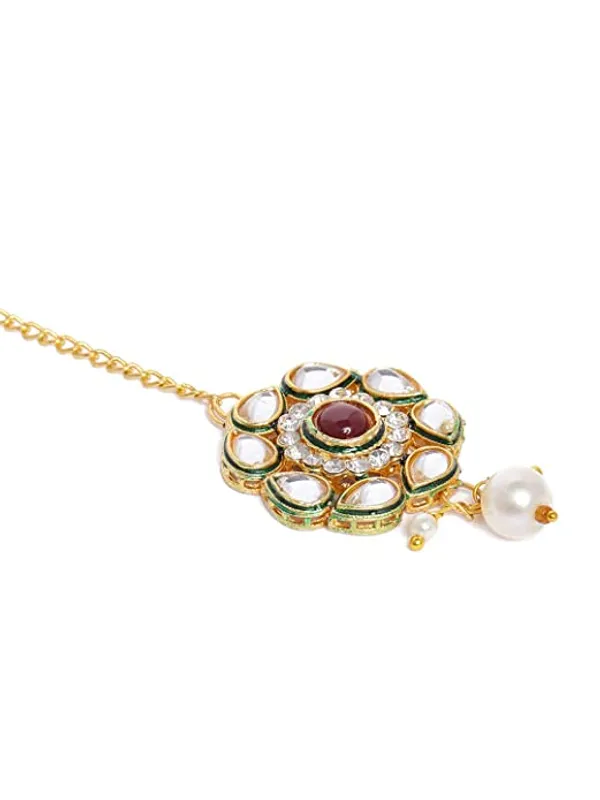 Gold-Plated_Kundan_Studded_Handcrafted_Maang_Tika_For_Women_&_Girls