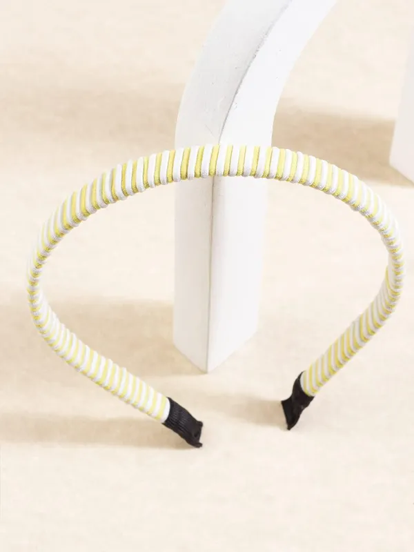 Women_Yellow_White_Striped_Hairband_For_Women_&_Girls