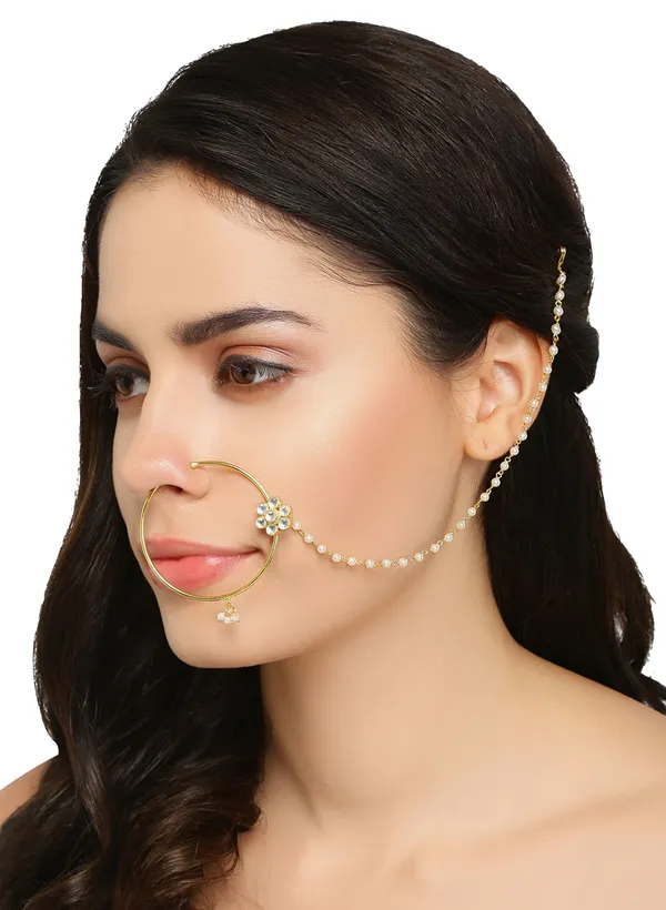 Golden_Brass_Traditional_Jadau_Kundan_and_Pearl_Nose_Ring_with_chain_For_Women_&_Girls
