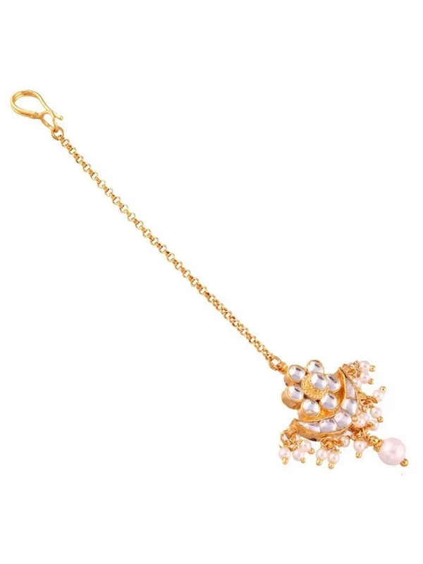 Gold-Plated_White_Jadau_Kundan-Studded_Bindiya_Style_Maang_T_For_Women_&_Girls