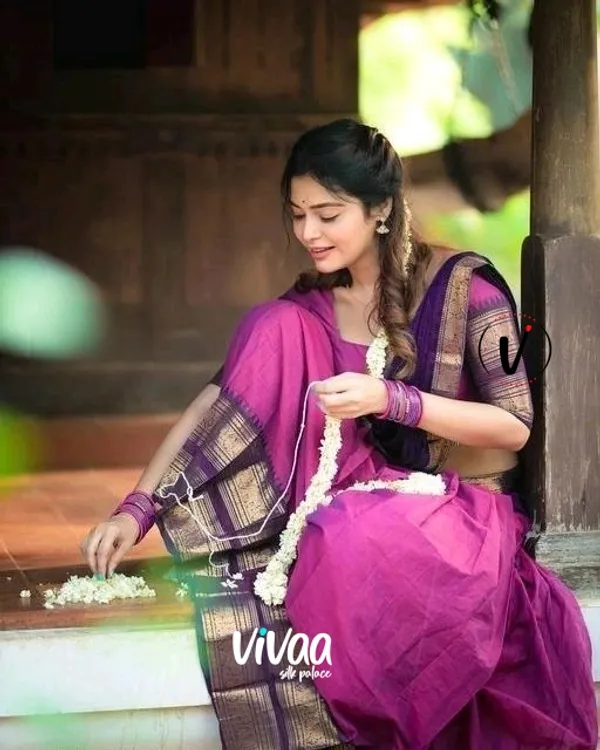 Pink_Kanjivaram_Soft_Silk_Wedding_&_Party_Wear_Half_Saree_&_Unstiched_Blouse_For_Women
