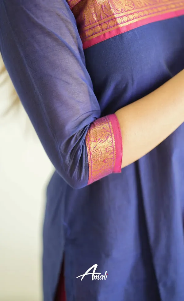 Blue_&_Pink_Shade_Kanchi_Cotton_Salwar_With_Dupatta_For_Women