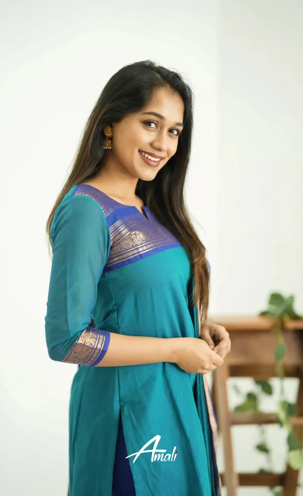 Light_Blue_&_Blue_Shade_Kanchi_Cotton_Salwar_With_Dupatta_For_Women