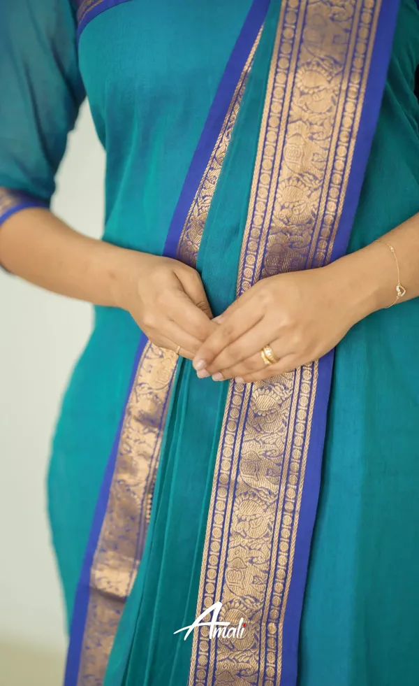 Light_Blue_&_Blue_Shade_Kanchi_Cotton_Salwar_With_Dupatta_For_Women