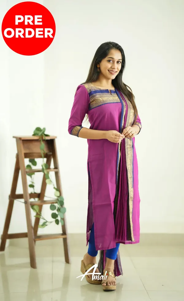Pink_&_Blue_Shade_Kanchi_Cotton_Salwar_With_Dupatta_For_Women