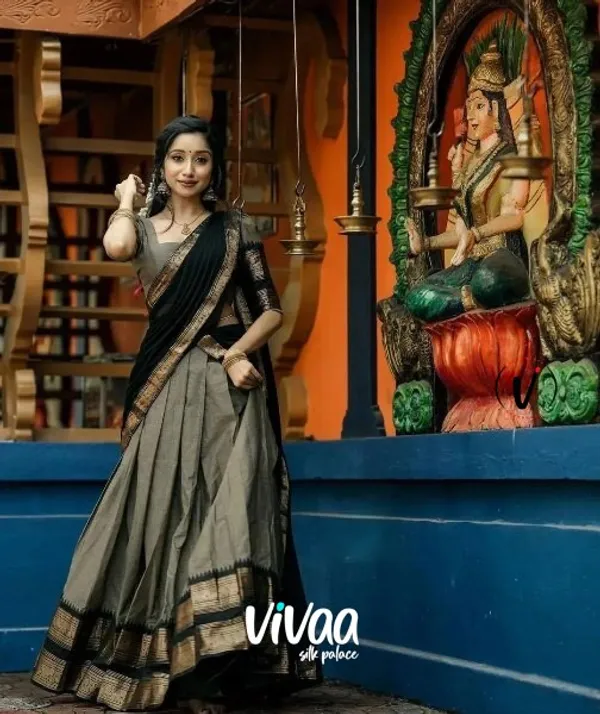 Grey_Kanjivaram_Soft_Silk_Wedding_&_Party_Wear_Saree_&_Unstiched_Blouse_For_Women