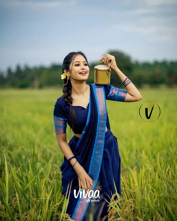 Blue_Kanjivaram_Soft_Silk_Wedding_&_Party_Wear_Saree_&_Unstiched_Blouse_For_Women