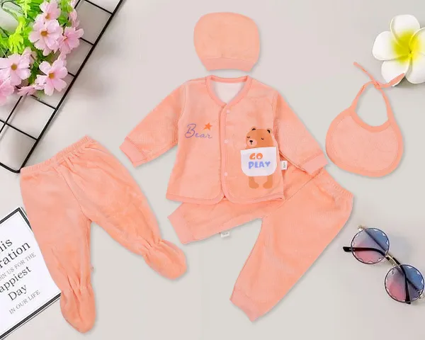 Peach_Presents_New_Born_Baby_Winter_Wear_Velvet_Bonding_Baby_Clothes_(Pack_Of_5)