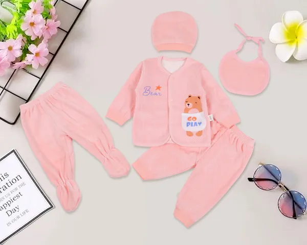 Pink_Presents_New_Born_Baby_Winter_Wear_Velvet_Bonding_Baby_Clothes_(Pack_Of_5)
