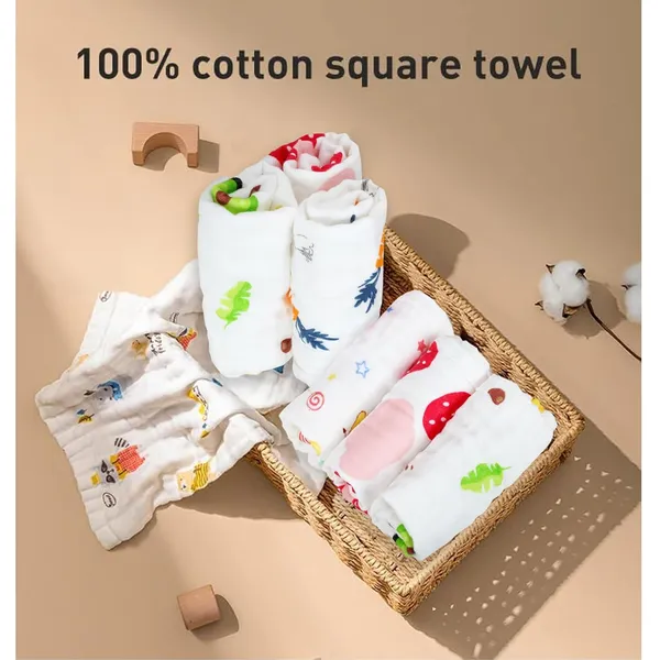 White_Muslin_6_Layer_Cotton_Face_Towels_For_Newborn_Baby_Extra_Soft_Hankies_Reusable_Napkins_(Pack_Of_5)