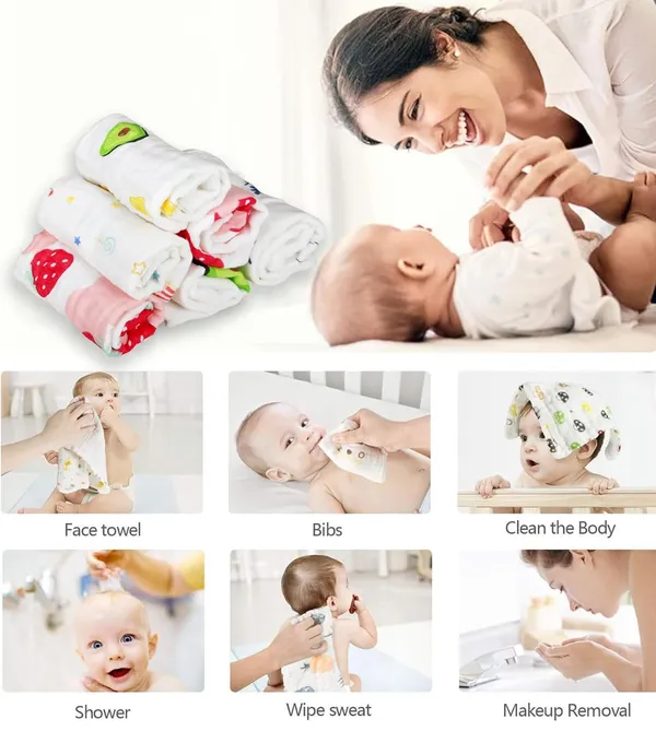 White_Muslin_6_Layer_Cotton_Face_Towels_For_Newborn_Baby_Extra_Soft_Hankies_Reusable_Napkins_(Pack_Of_5)