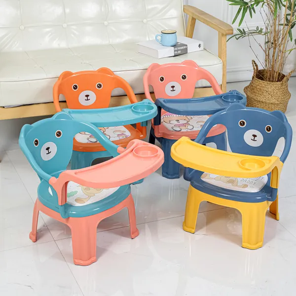 Orange_&_Green_Baby_Chair_For_Kids_With_Removable_Tray_And_Cushion_Seat_For_1_To_3_Years_Unisex