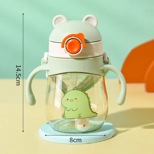 Green_Little_Baby_Sipper_Sippy_Cup_Anti-Spill_Soft_Silicone_Straw_6_Months_300ML