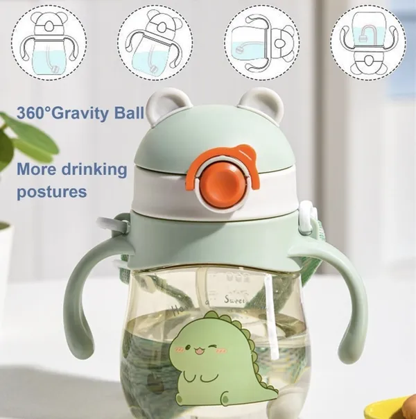 Green_Little_Baby_Sipper_Sippy_Cup_Anti-Spill_Soft_Silicone_Straw_6_Months_300ML