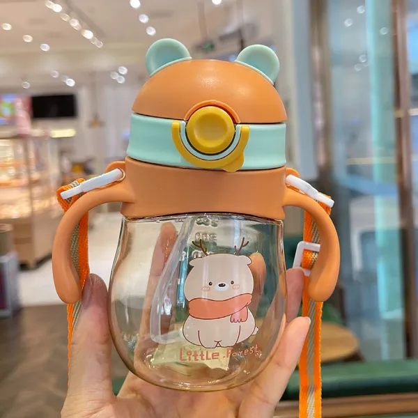 Orange_Little_Baby_Sipper_Sippy_Cup_300Ml,_Anti-Spill_Soft_Silicone_Straw,_6_Months
