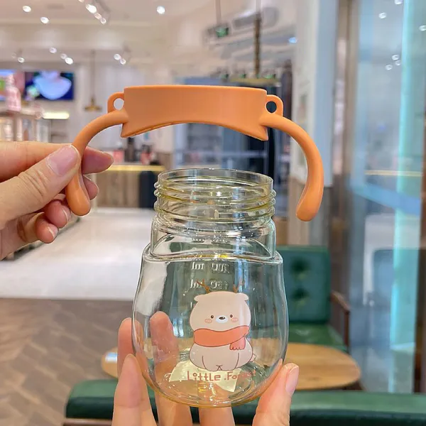 Orange_Little_Baby_Sipper_Sippy_Cup_300Ml,_Anti-Spill_Soft_Silicone_Straw,_6_Months