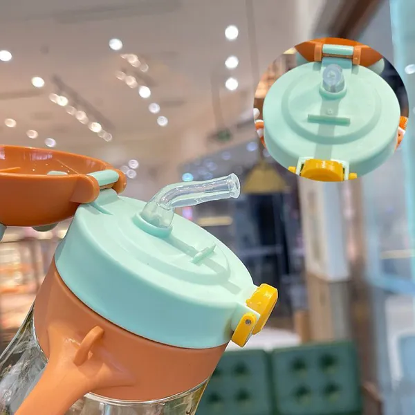 Orange_Little_Baby_Sipper_Sippy_Cup_300Ml,_Anti-Spill_Soft_Silicone_Straw,_6_Months