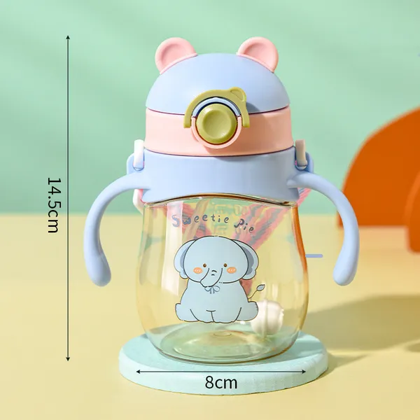 Pink_Little_Baby_Sipper_Sippy_Cup_Anti-Spill_Soft_Silicone_Straw,_6_Months_300Ml