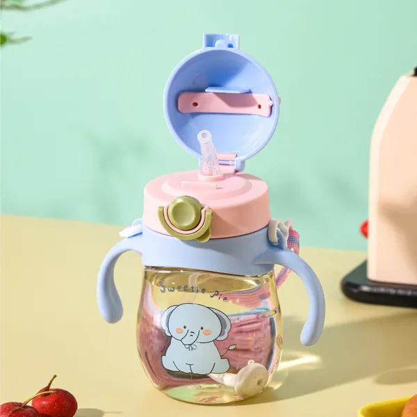 Pink_Little_Baby_Sipper_Sippy_Cup_Anti-Spill_Soft_Silicone_Straw,_6_Months_300Ml
