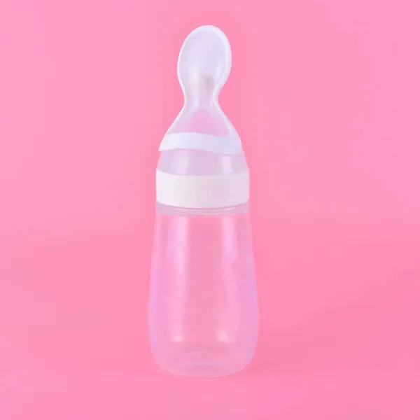 Blue_Bpa_Free_Squeeze_Style_Bottle_Feeder_With_Dispensing_Spoon_For_Infant_Newborn_Toddler_Semi_Solid_Food_Supplement_125_Ml