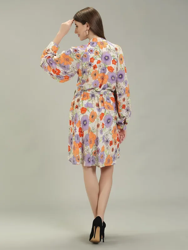 Multicolour_Shiffon_One_Piece_Midi_Dress_For_Women