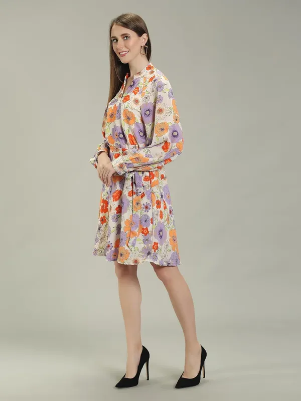 Multicolour_Shiffon_One_Piece_Midi_Dress_For_Women